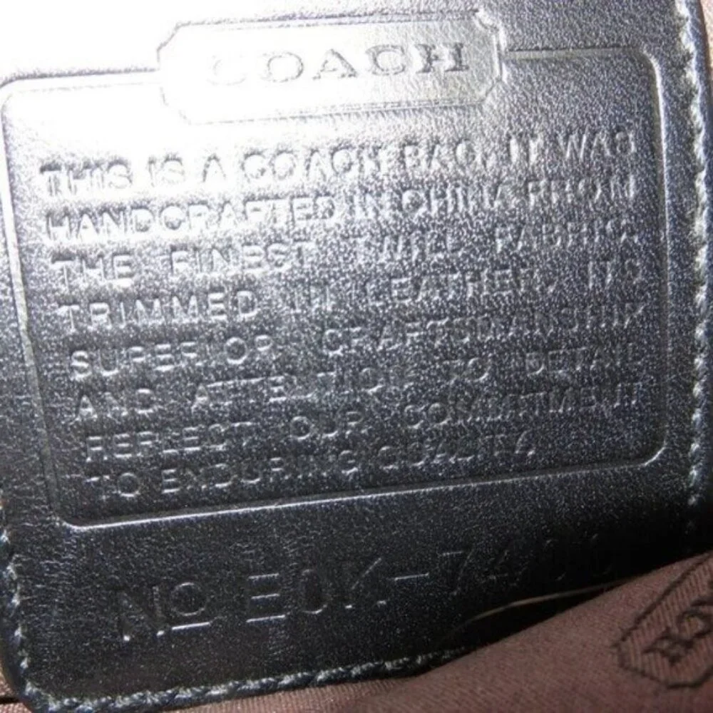 Coach Vintage Y2K Hampton twill nylon & leather satchel